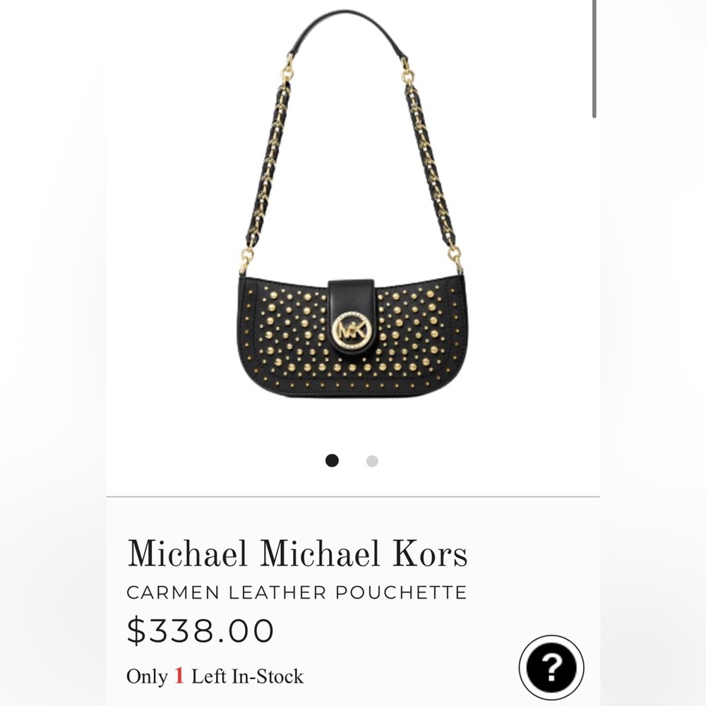 Michael Michael Kors Carmen Leather Pouchette Handbag
